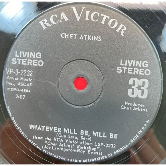 Chet Atkins Jukebox Compact 33 Country Hot Mocking Bird / Whatever Will Be - Picture 2 of 6